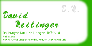 david meilinger business card
